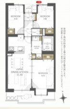 相模原市緑区橋本台、中古マンションの間取り画像です