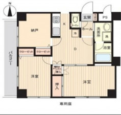 相模原市緑区下九沢、中古マンションの間取り画像です
