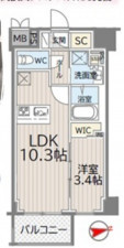 相模原市緑区橋本、中古マンションの間取り画像です