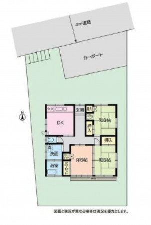 相模原市緑区三井、中古一戸建ての間取り画像です