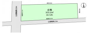 豊橋市石巻、土地の間取り画像です