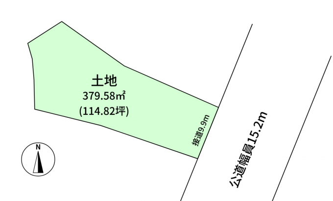 豊橋市石巻、土地の間取り画像です