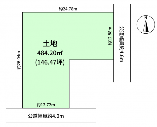 豊橋市植田町、土地の間取り画像です
