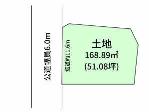 豊橋市大岩町、土地の間取り画像です