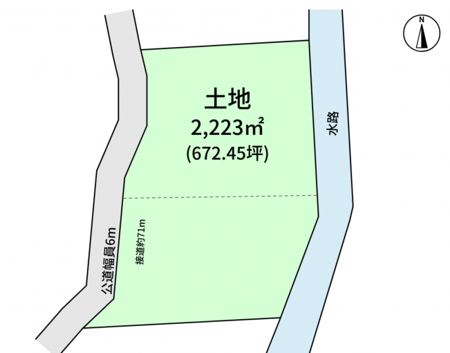豊橋市天伯町、土地の間取り画像です