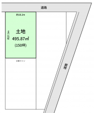 豊橋市西幸町、土地の間取り画像です