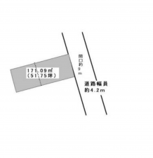 豊橋市中浜町、土地の間取り画像です
