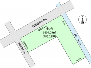 豊橋市若松町、土地の間取り画像です