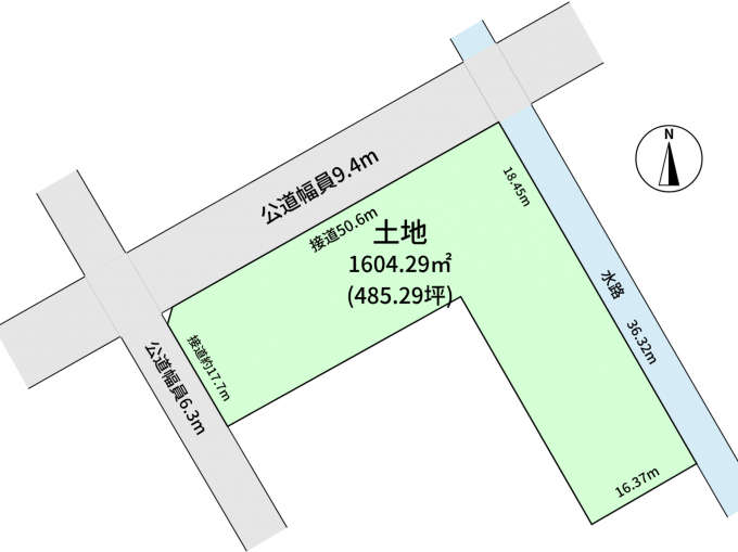 豊橋市若松町、土地の間取り画像です