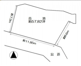 豊橋市西高師町、土地の間取り画像です