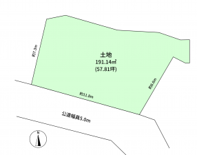 豊橋市西高師町、土地の間取り画像です