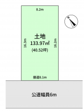 豊橋市東新町、土地の間取り画像です