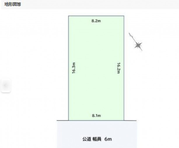 豊橋市東新町、土地の間取り画像です