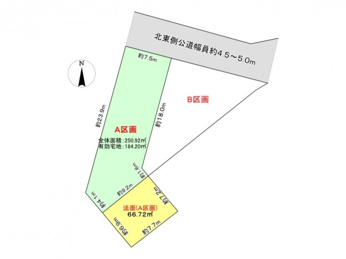 豊橋市橋良町、土地の間取り画像です