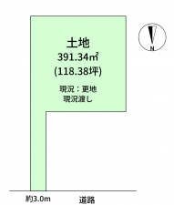 豊橋市天伯町、土地の間取り画像です
