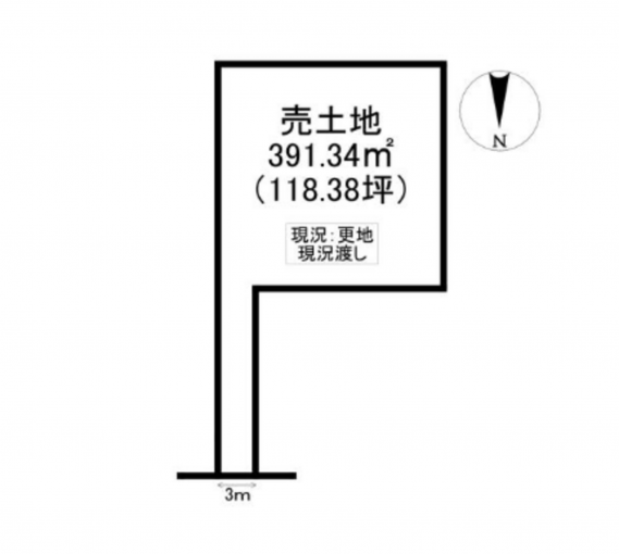 豊橋市天伯町、土地の間取り画像です