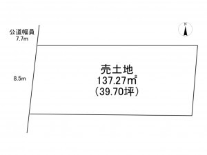 豊橋市大岩町、土地の間取り画像です