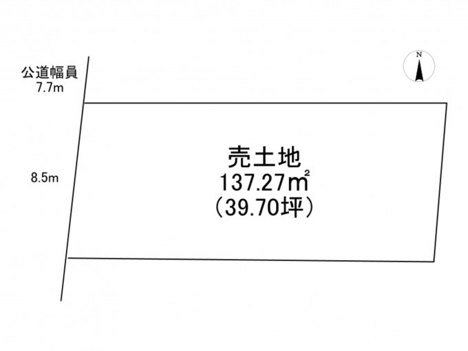 豊橋市大岩町、土地の間取り画像です
