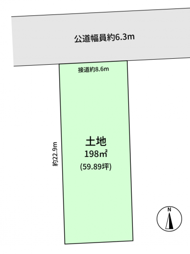 豊橋市緑ケ丘、土地の間取り画像です