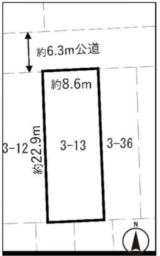 豊橋市緑ケ丘、土地の画像です