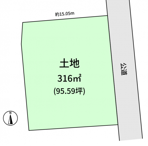 豊橋市原町、土地の間取り画像です