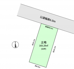 豊橋市朝丘町、土地の間取り画像です