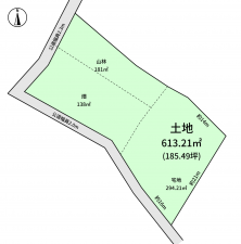 豊橋市老津町、土地の間取り画像です