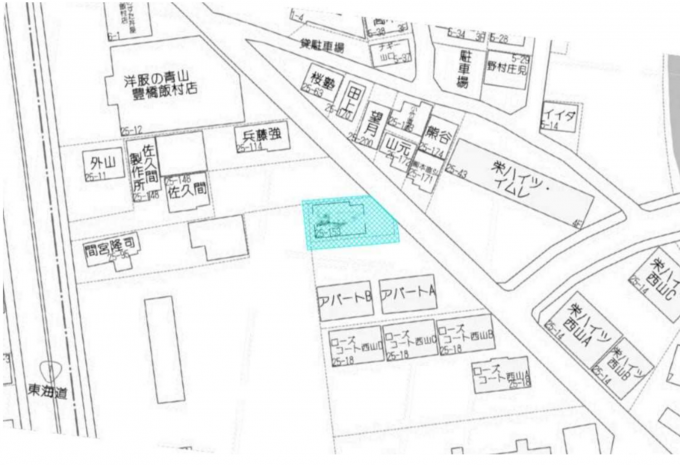 豊橋市飯村町、土地の間取り画像です