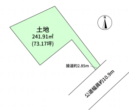豊橋市東小浜町、土地の間取り画像です