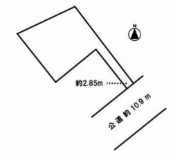 豊橋市東小浜町、土地の間取り画像です