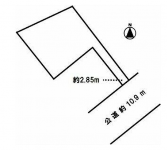 豊橋市東小浜町、土地の間取り画像です