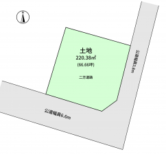 豊橋市東小鷹野、土地の間取り画像です