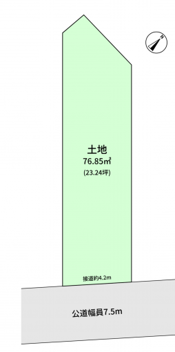 豊橋市神明町、土地の間取り画像です