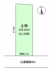 豊橋市中世古町、土地の間取り画像です