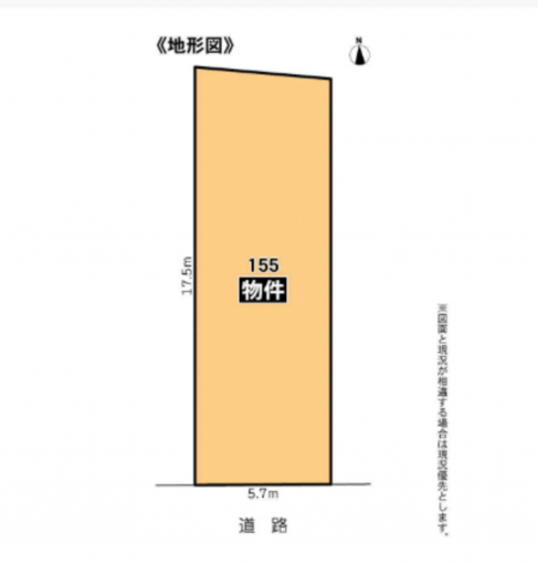豊橋市中世古町、土地の間取り画像です