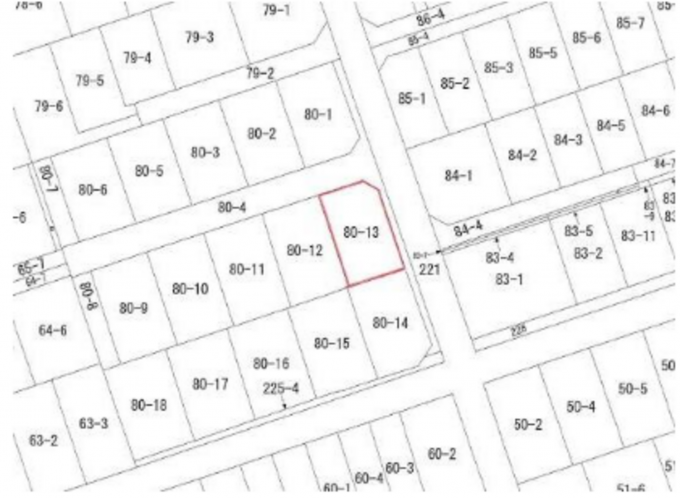 豊橋市曙町、土地の間取り画像です