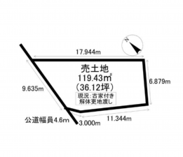 豊橋市牧野町、土地の間取り画像です