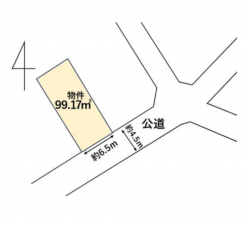 豊橋市下地町、土地の間取り画像です