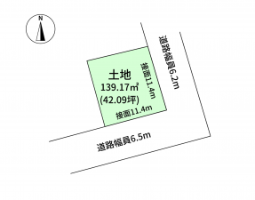 豊橋市三ツ相町、土地の間取り画像です