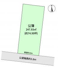 豊橋市下地町、土地の間取り画像です