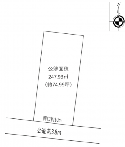 豊橋市下地町、土地の間取り画像です