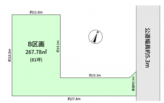 豊橋市東幸町、土地の間取り画像です