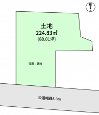 豊橋市牛川町、土地の間取り画像です