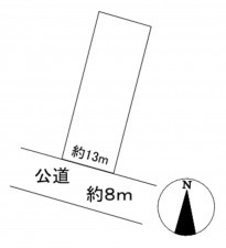豊橋市天伯町、土地の間取り画像です
