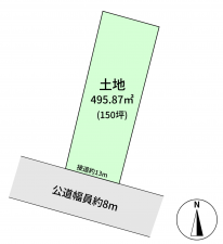 豊橋市天伯町、土地の間取り画像です
