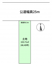 豊橋市南旭町、土地の間取り画像です