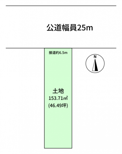 豊橋市南旭町、土地の間取り画像です