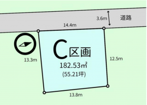 豊橋市老松町、土地の間取り画像です