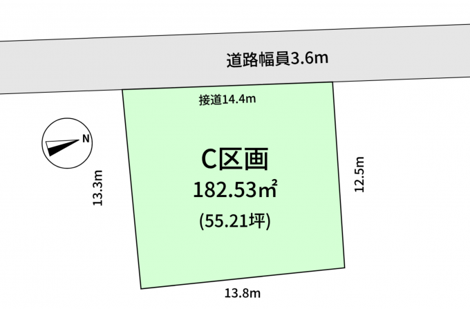 豊橋市老松町、土地の間取り画像です