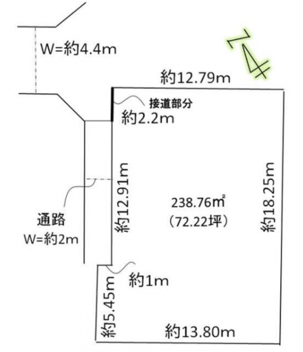 豊橋市大岩町、土地の間取り画像です